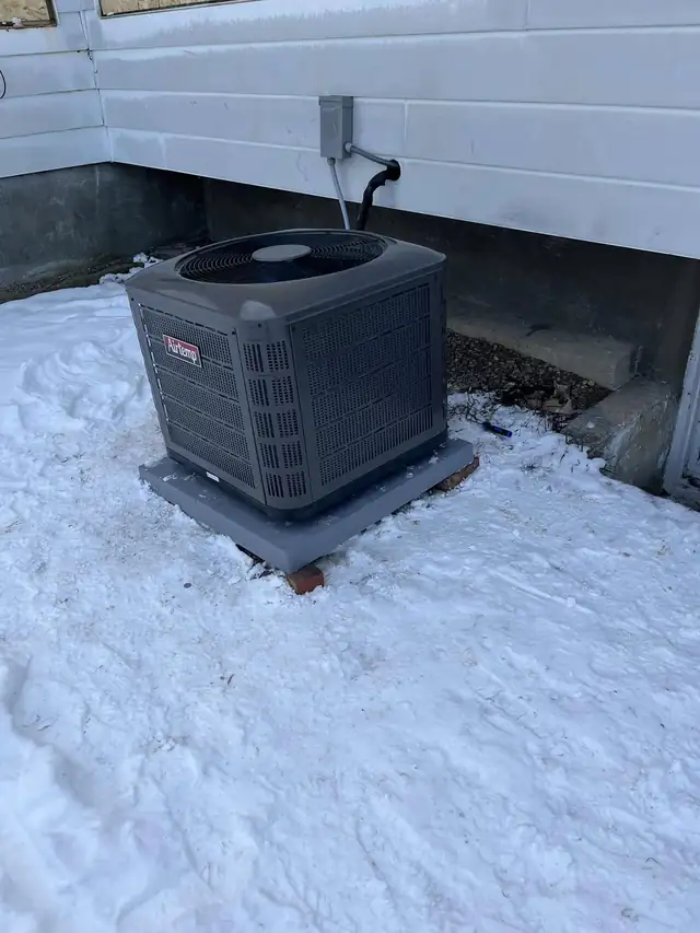 Winter condenser install