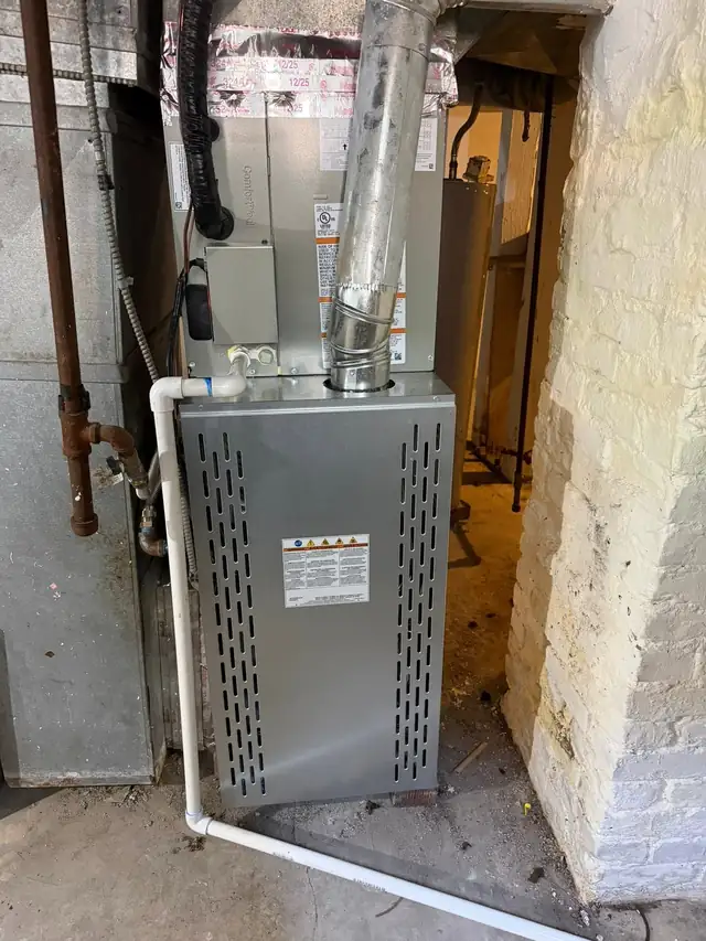 Furnace in a tight basement
